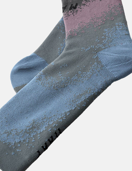 Blurred Out Socks - Blue Mix