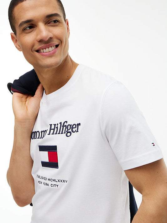 Logo Embroidery Crew Neck T-Shirt