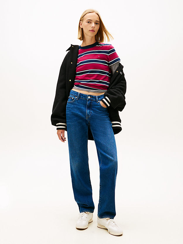 Mid Rise Slim Straight Leg Jeans