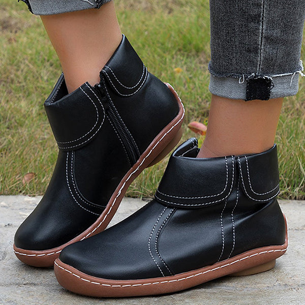 Dernier Jour -50% - Bottines Classiques en Cuir Antidérapantes pour Femmes