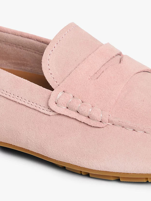 Suede Enamel Flag Driver Shoes