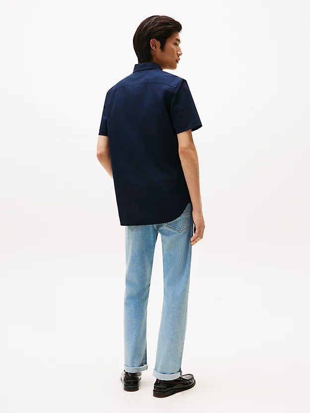 Regular Fit Seersucker Short Sleeve Shirt