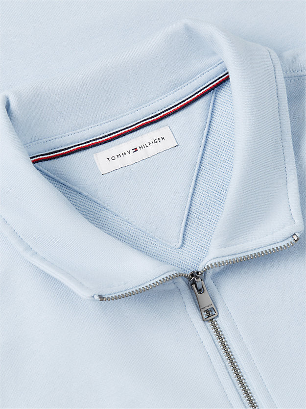 Flag Embroidery Terry Quarter-Zip Sweatshirt