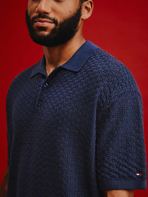 Washed Structured Polo Shirt