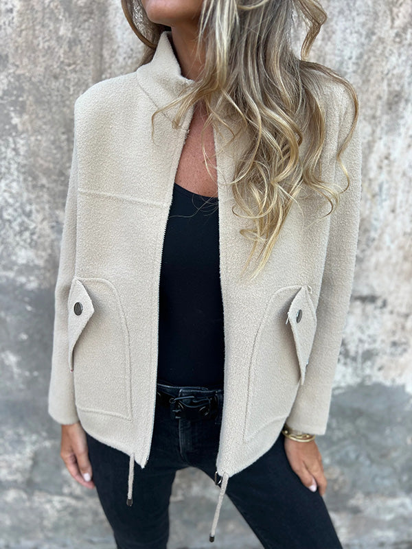 AUSVERKAUF🔥 Freizeitjacke mit Reißverschluss und Kordelzug