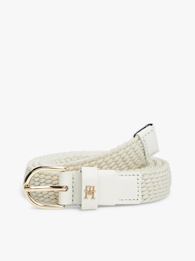 Essential Rounded Buckle Braided Elastic Belt