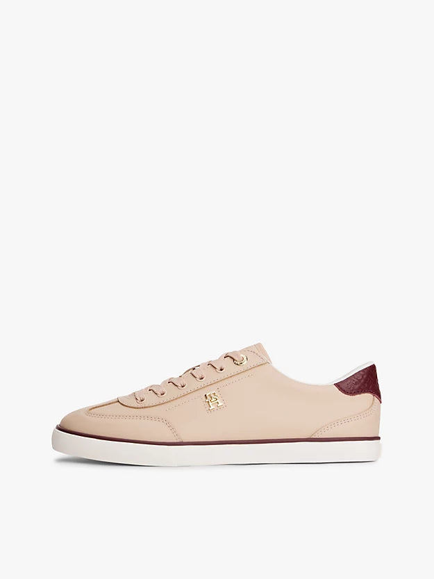 Leather Monogram Lace-Up Trainers