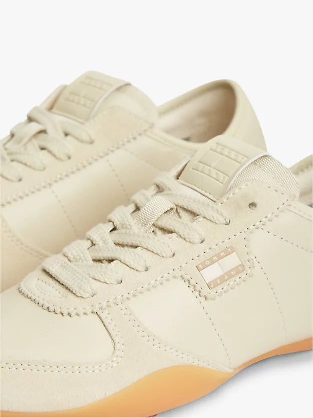 Leather Low Profile Ballet Trainers