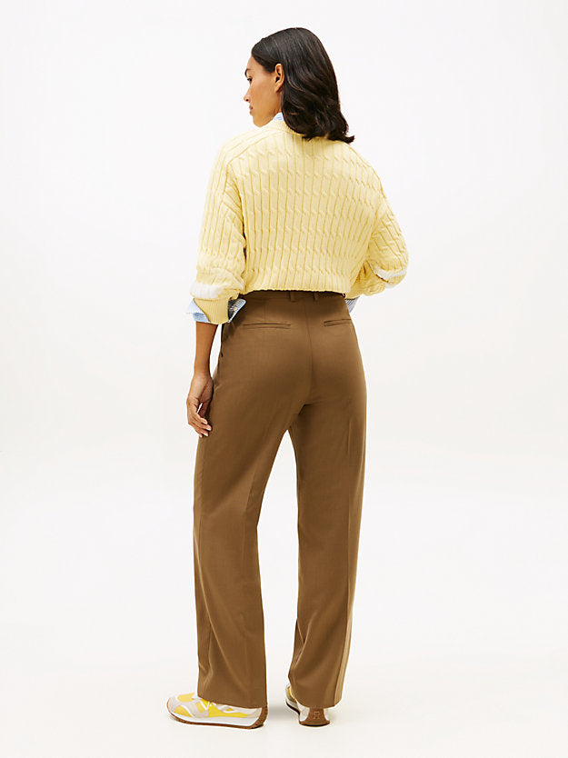 Timeless Pleated Relaxed Straight Leg Trousers