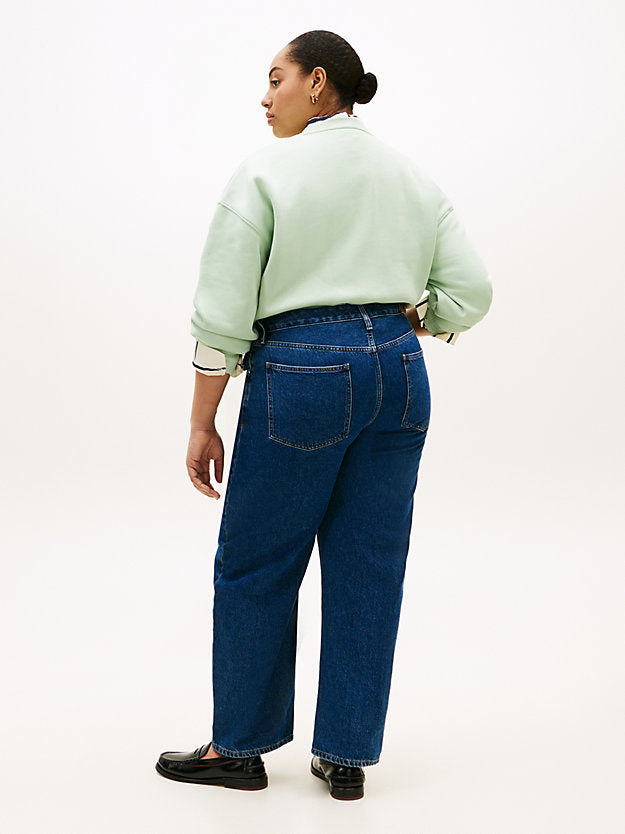 Curve High Rise Tapered Barrel Leg Jeans