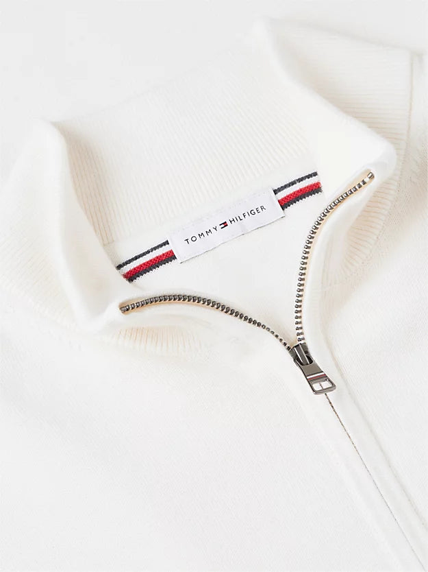 Flag Embroidery Quarter-Zip Jumper