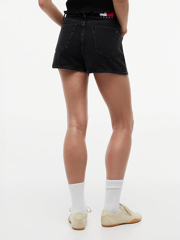 Regular Black Denim Shorts