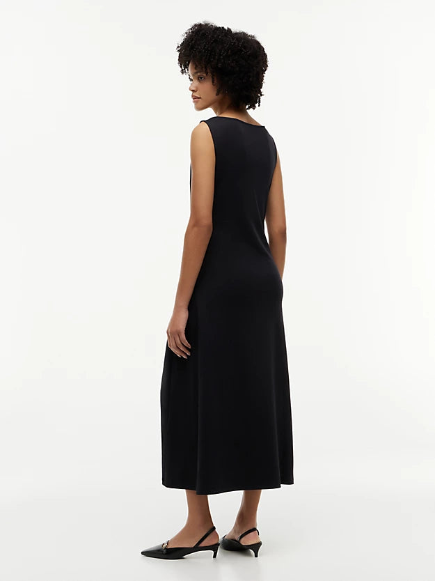 Knot Interlock Knit Midi Dress