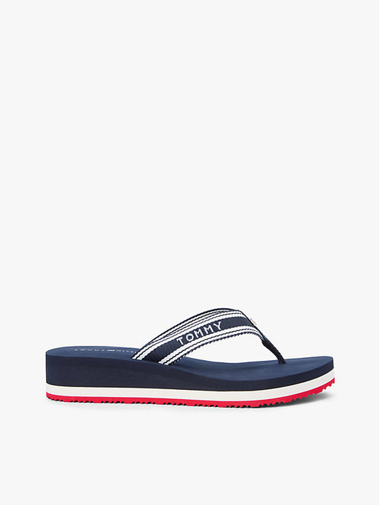 Webbing Strap Signature Wedge Flip-Flops