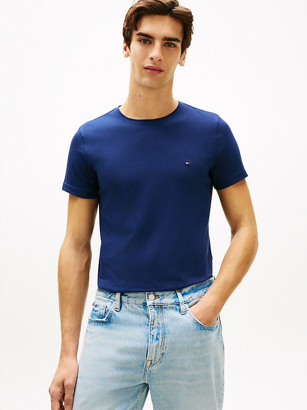 Flag Embroidery Slim Jersey T-Shirt