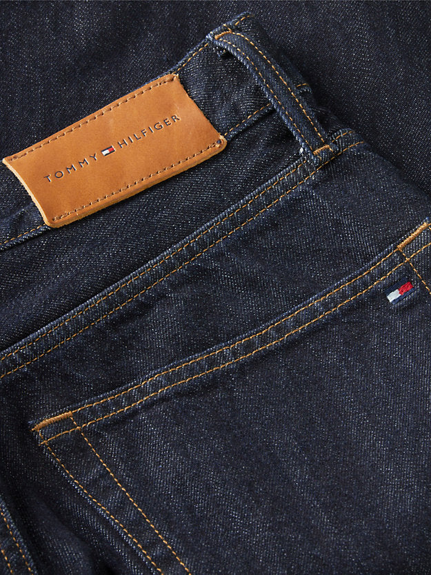 High Rise Straight Denim Bermuda Shorts