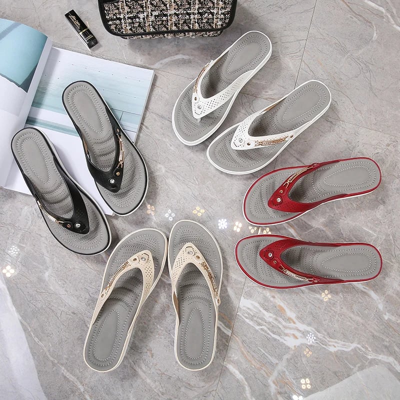⏰Tongs et Sandales Confortables à Coussin et Support Plantaire pour Femmes