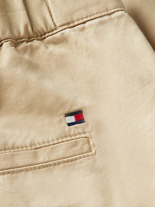 Washed Flared Chino Shorts