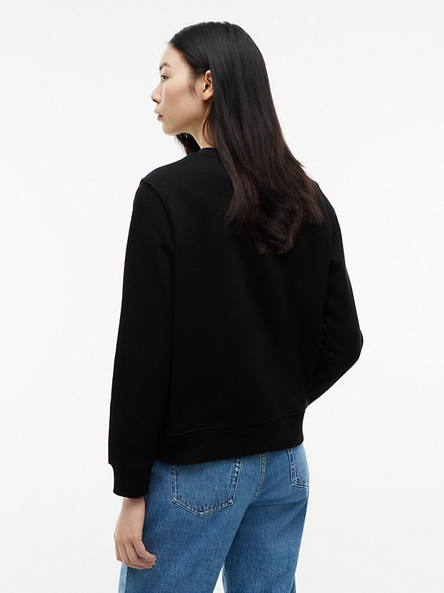 Flag Embroidery Brushed Fleece Sweatshirt