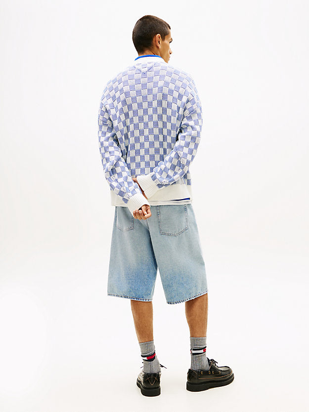 Badge Relaxed Textured Cardigan