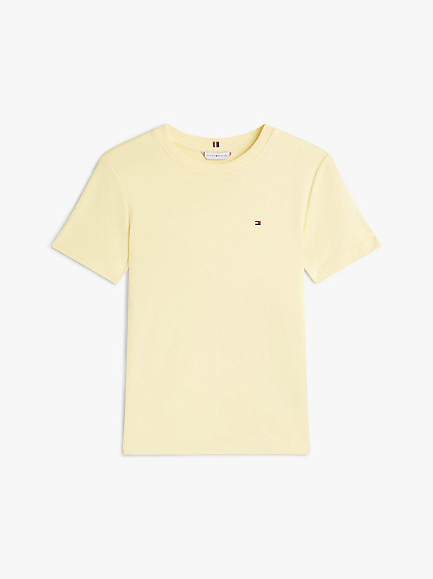 Flag Embroidery Slim Crew Neck T-Shirt