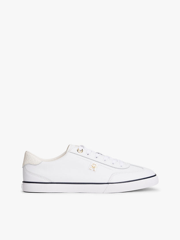 Leather Monogram Lace-Up Trainers
