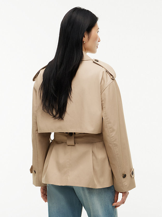 Water Repellent Relaxed Short Trench Coat