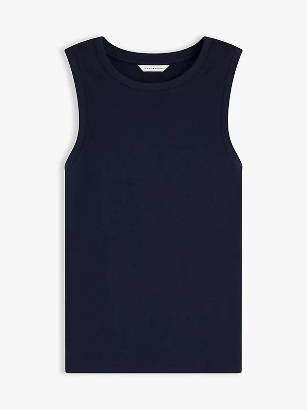 Stripe Slim Crew Neck Tank Top