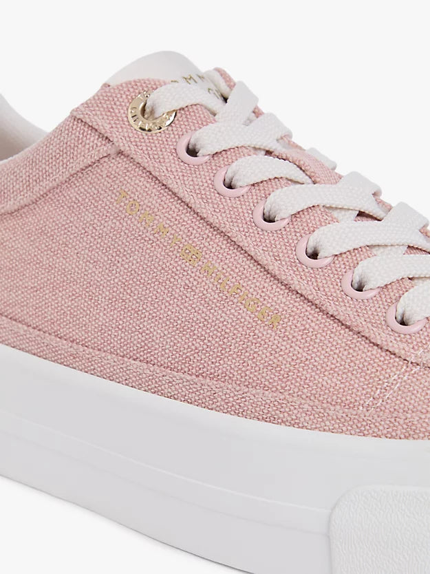 Washed Canvas Platform Trainers