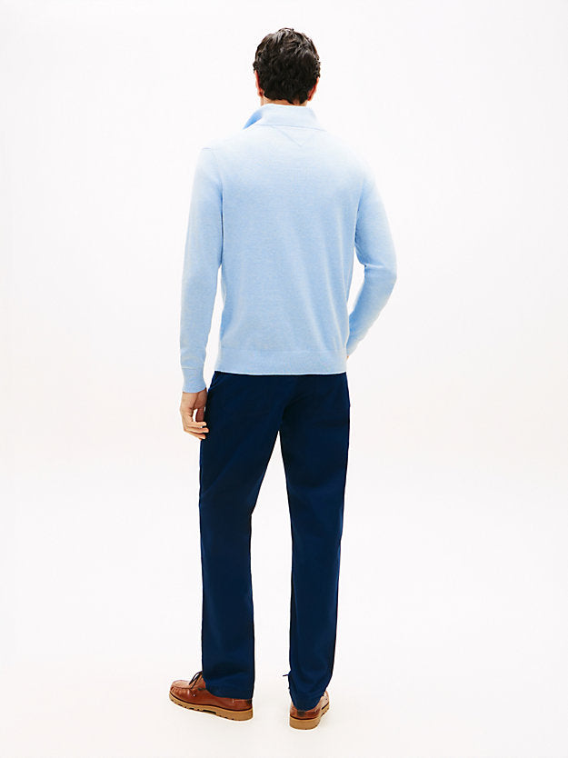 Flag Embroidery Quarter-Zip Jumper