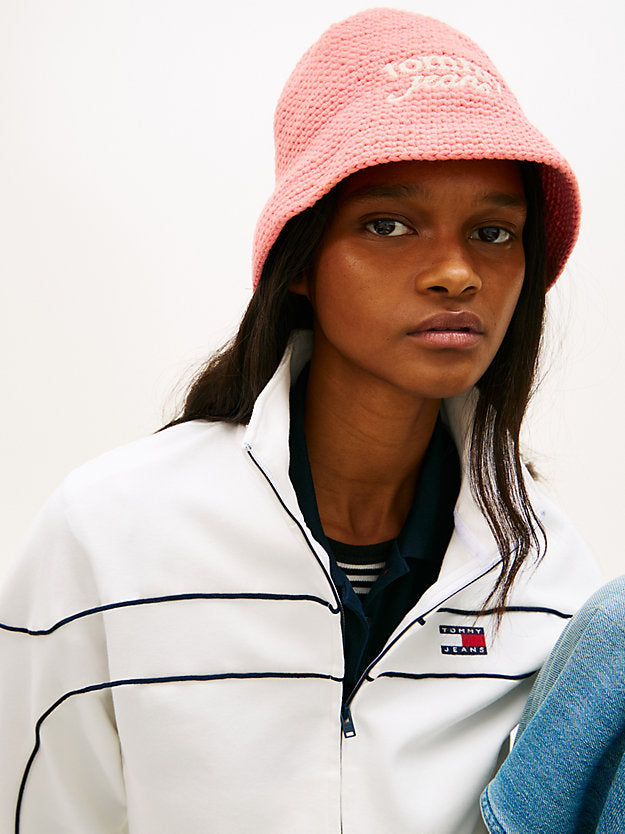 Crochet Logo Embroidery Bucket Hat