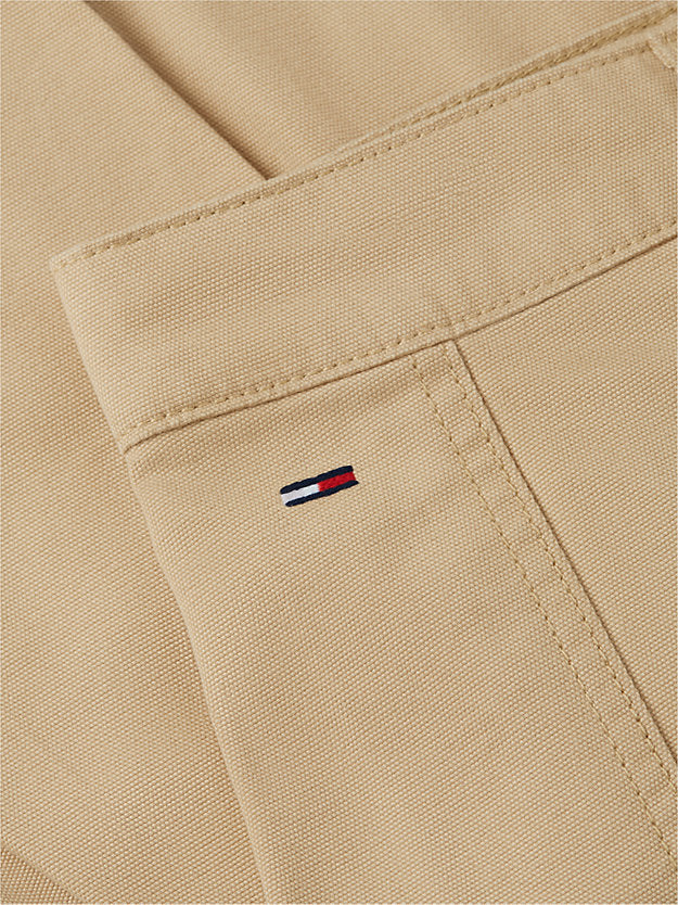 Washed Canvas Pleated Mini Skirt