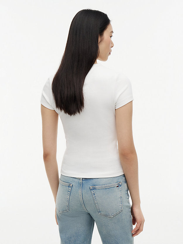 Logo Ribbed Slim T-Shirt