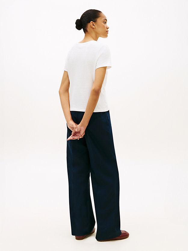 Linen Blend V-Neck T-Shirt