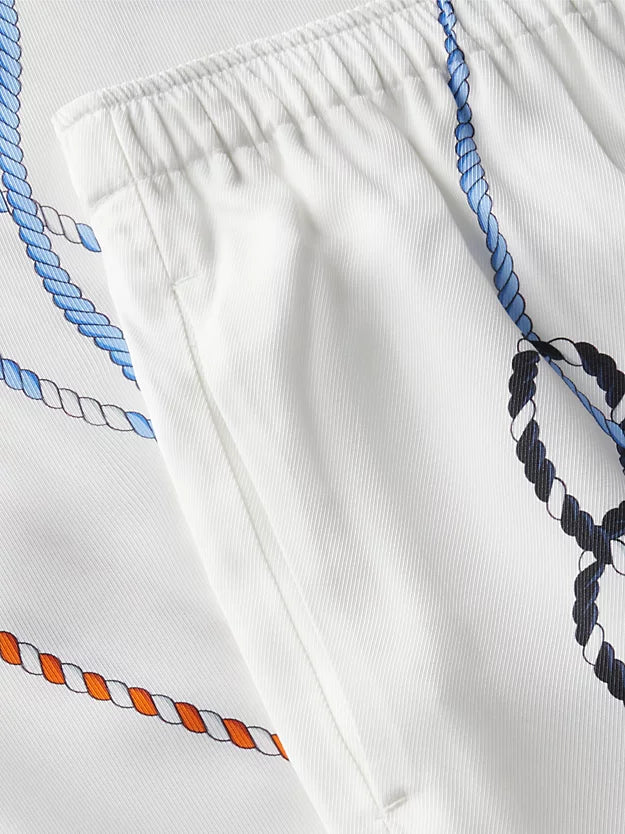 Rope Print Relaxed Straight Trousers