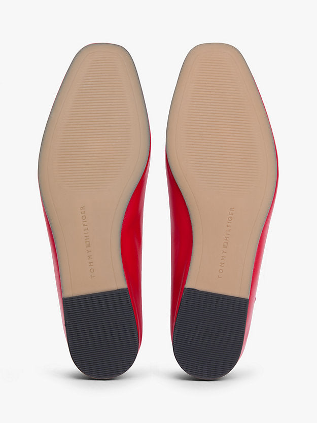 Leather T-Bar Chain Ballerinas