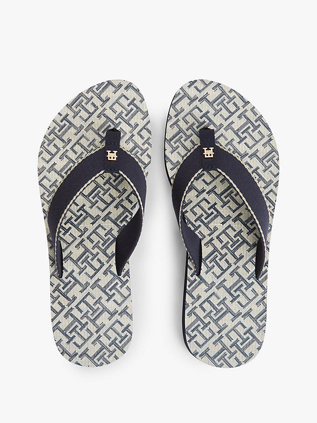 Monogram Wedge Heel Flip-Flops