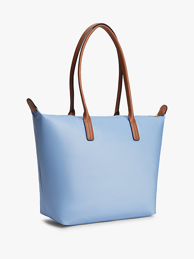 Monogram Contrast Handle Tote Bag