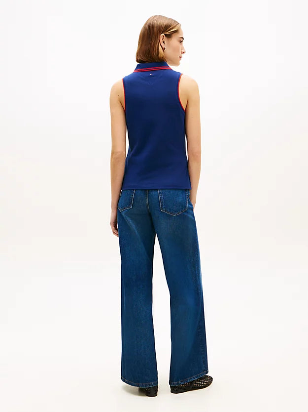 1985 Slim Fit Pique Sleeveless Polo Shirt