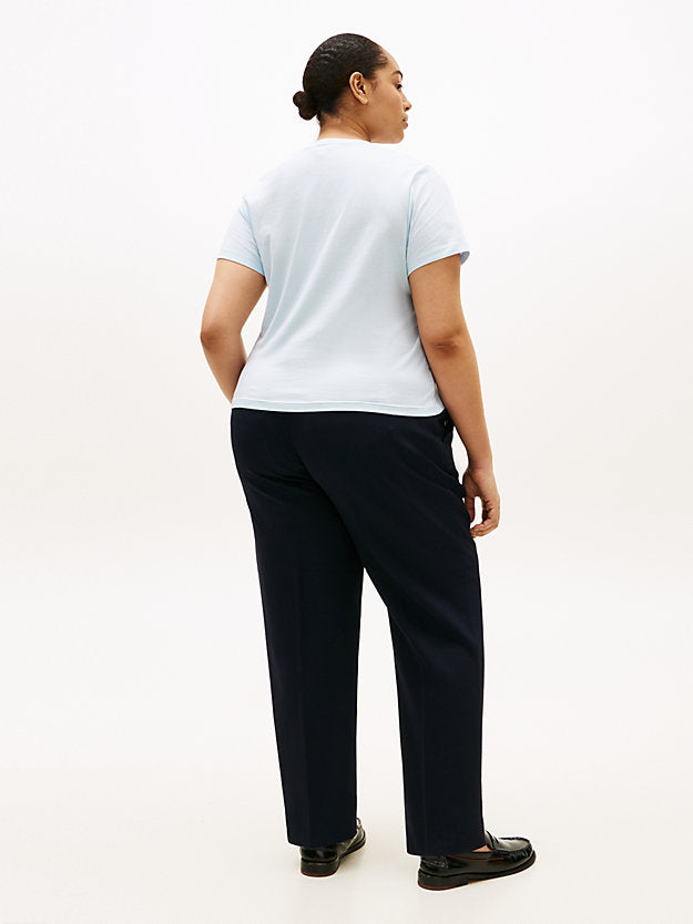 Curve Logo Jersey Crew Neck T-Shirt