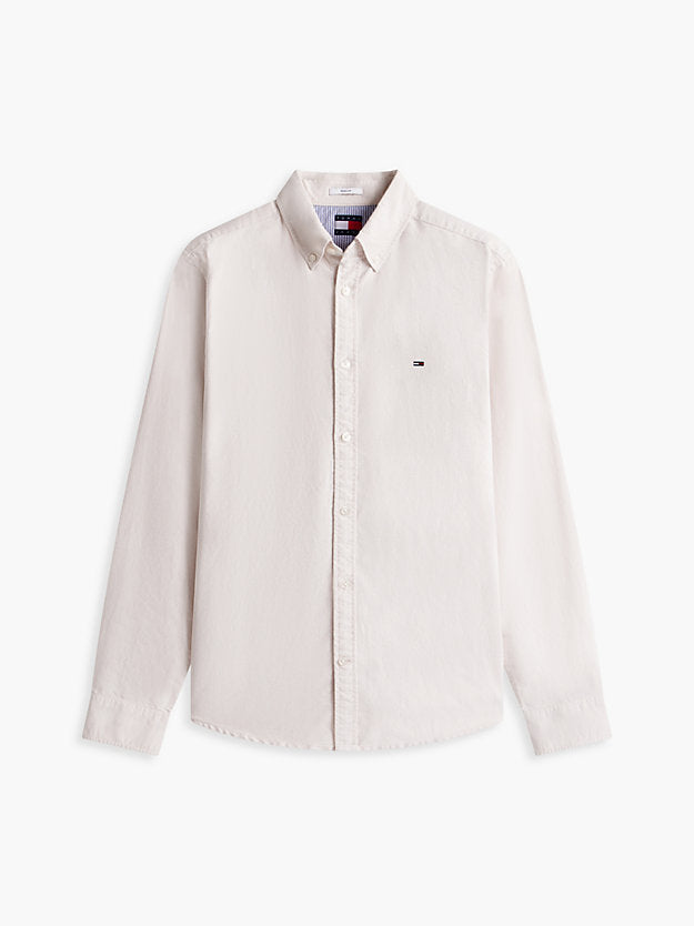 Regular Fit Flag Embroidery Oxford Shirt
