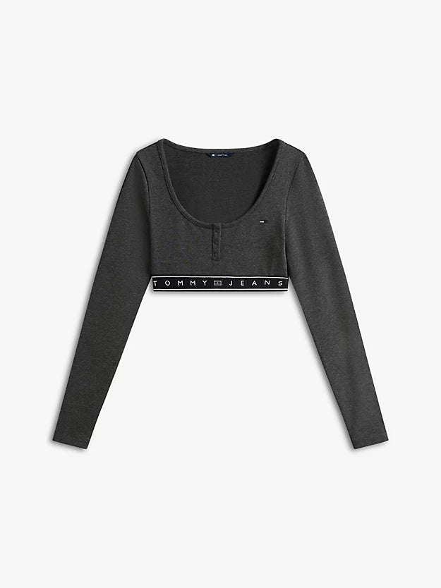Long Sleeve Slim Crop Top
