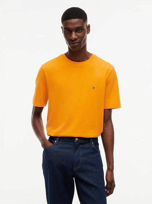 Flag Embroidery Jersey Crew Neck T-Shirt