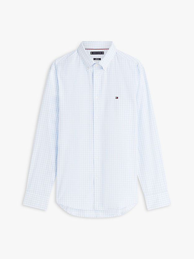 Flex Regular Fit Gingham Check Poplin Shirt