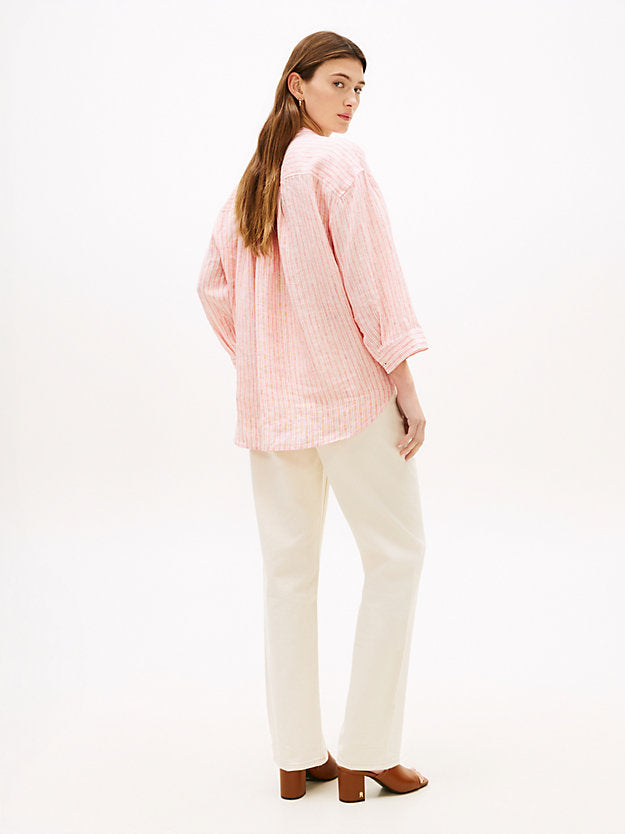Relaxed Fit Pure Linen Half Sleeve Shirt