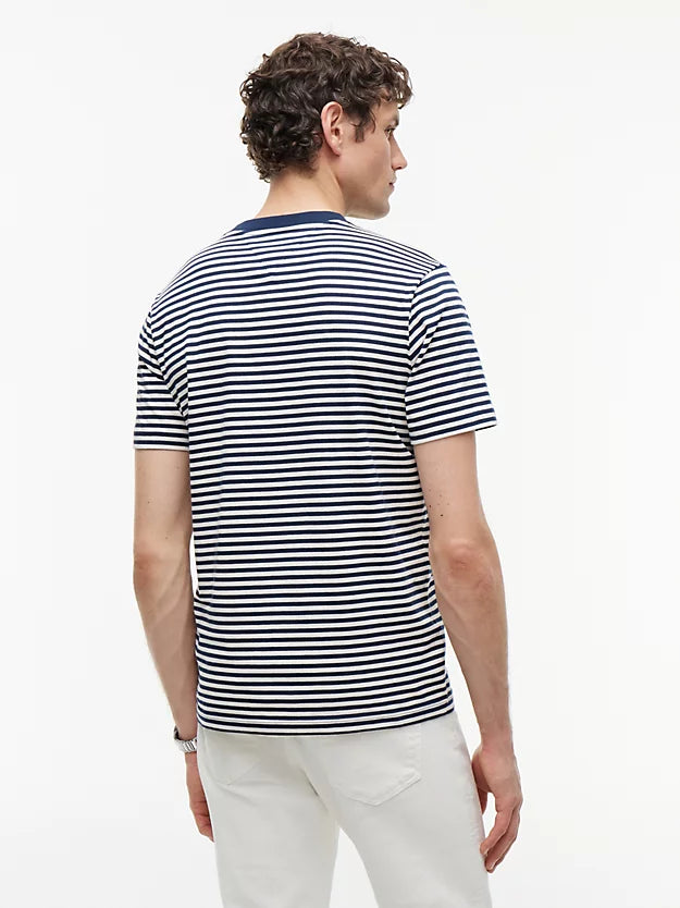 Wavy Flag Patch Stripe T-Shirt