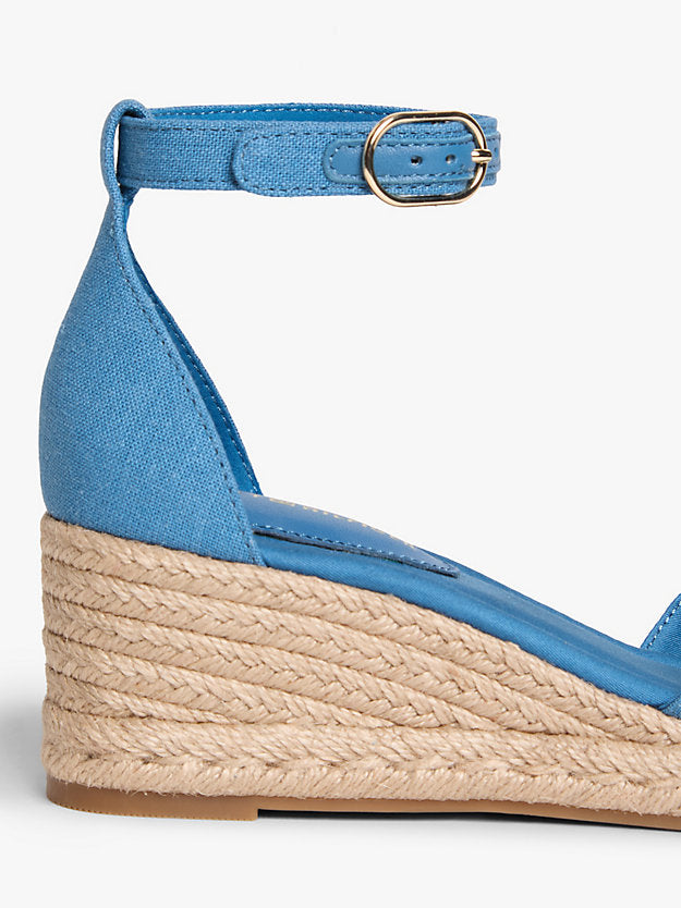Hemp Crossover Strap Wedge Espadrilles