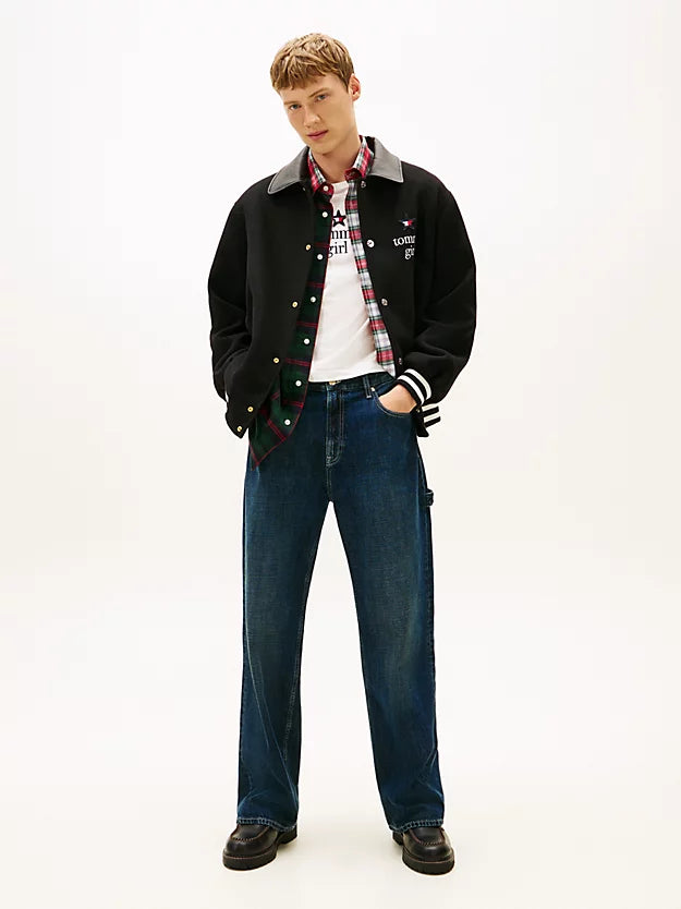 Girl Wool Blend Oversized Varsity Jacket
