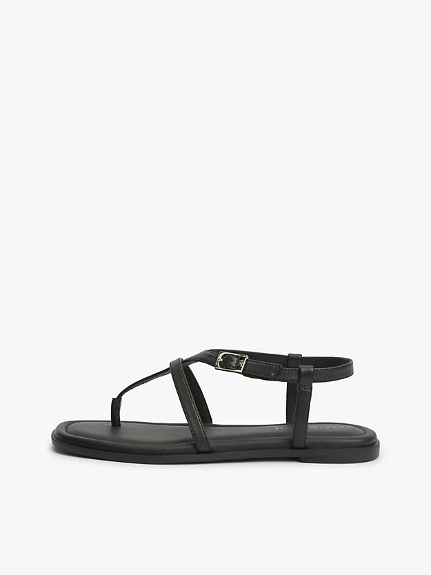 Leather Strap Toe Post Sandals