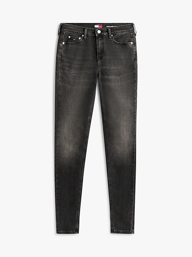 Nora Mid Rise Skinny Black Jeans